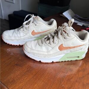 Kids Beige and Orange Sneakers